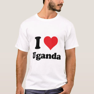 I Heart Uganda Love Country Souvenir Themed Stuff  T-Shirt