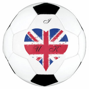 I Heart UK England British Flag Soccer Ball