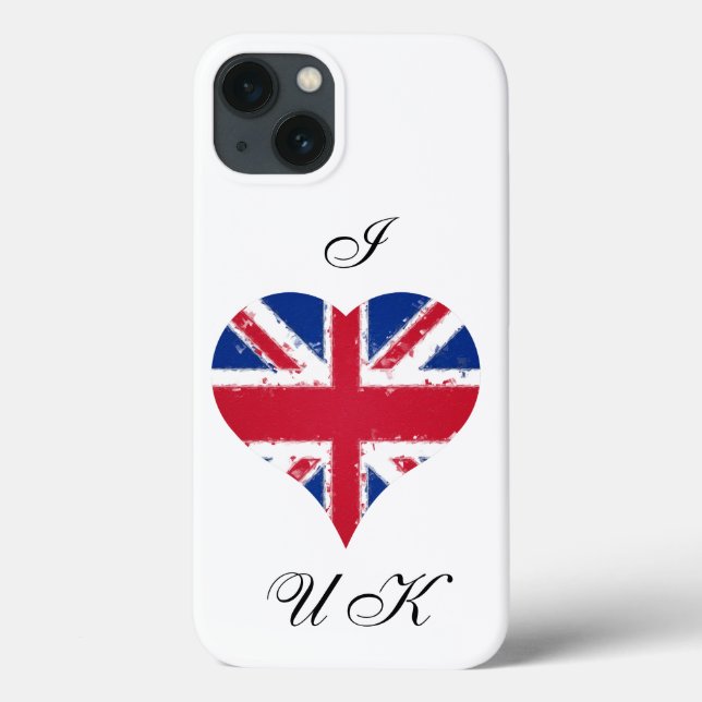 I Heart UK Grunge British Flag Case-Mate iPhone Case (Back)