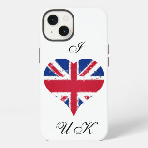 I Heart UK Grunge British Flag iPhone 13 Case