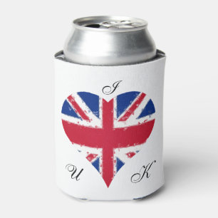 I Heart UK Modern Flag Can Cooler