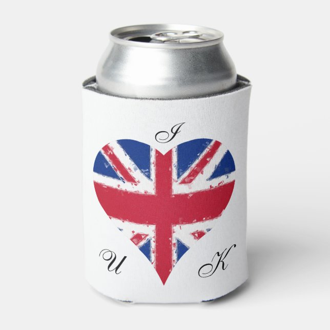 I Heart UK Modern Flag Can Cooler (Can Front)