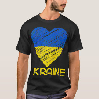 I Heart Ukraine Flag Tee I support Ukrainians Sta