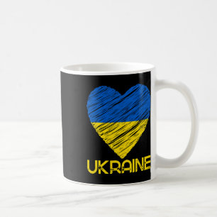 I Heart Ukraine Flag Tee Shirt I Support Ukrainian Coffee Mug