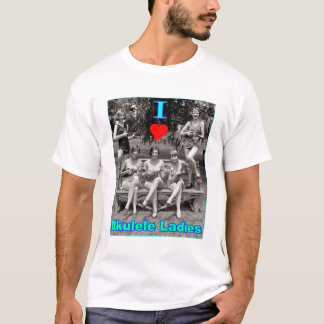 I Heart Ukulele Ladies T-Shirt
