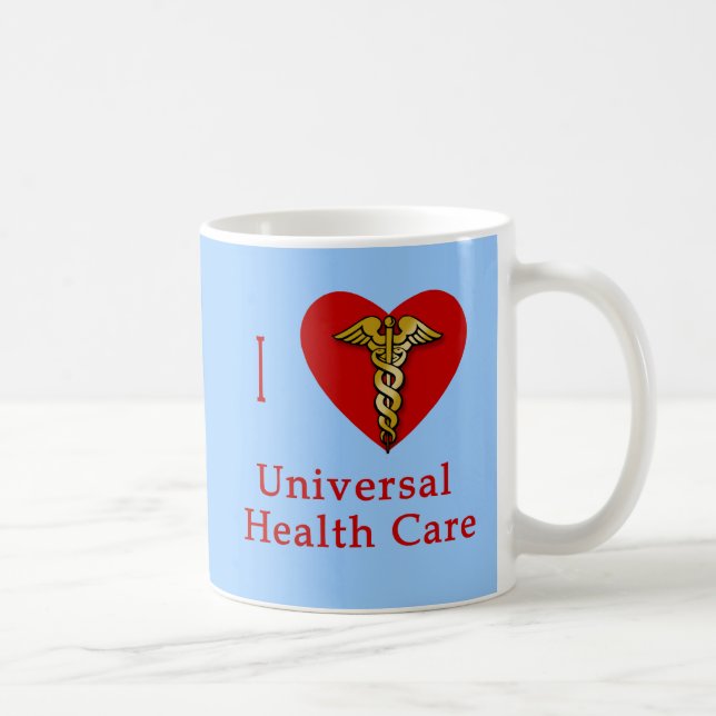 I Heart Universal Health Care Coverage Coffee Mug (Right)