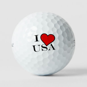 I Heart USA bk tpv1 gbcnt Golf Balls