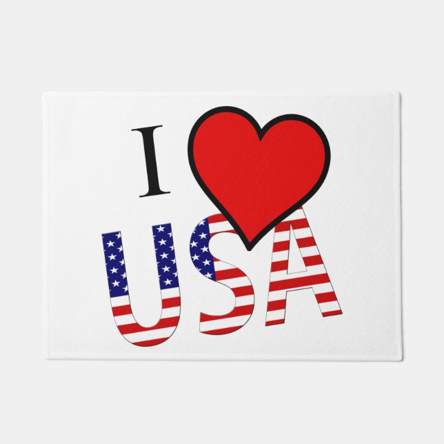 I Heart USA overlay dmt Doormat (Front)