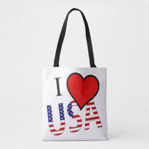 I Heart USA overlay stcn Tote Bag