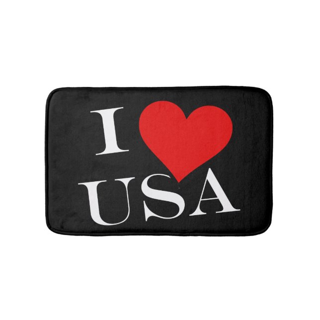 I Heart USA wt bmcnt Bath Mat (Front)