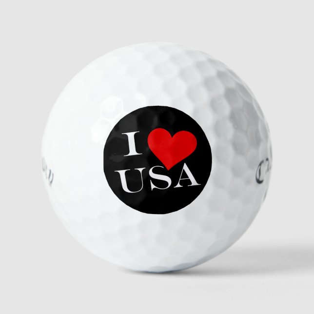 I Heart USA wt css gbcnt Golf Balls (Front)