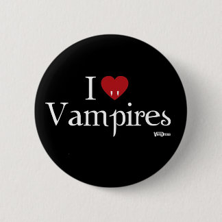 I Heart Vampires 6 Cm Round Badge