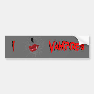 I Heart Vampires Bumper Sticker
