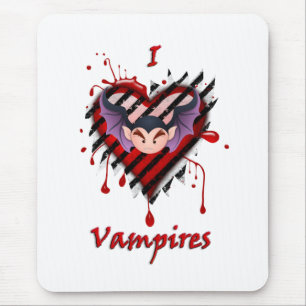 I Heart Vampires Mouse Pad