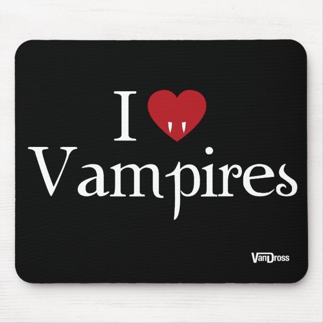 I Heart Vampires Mousepad (Front)