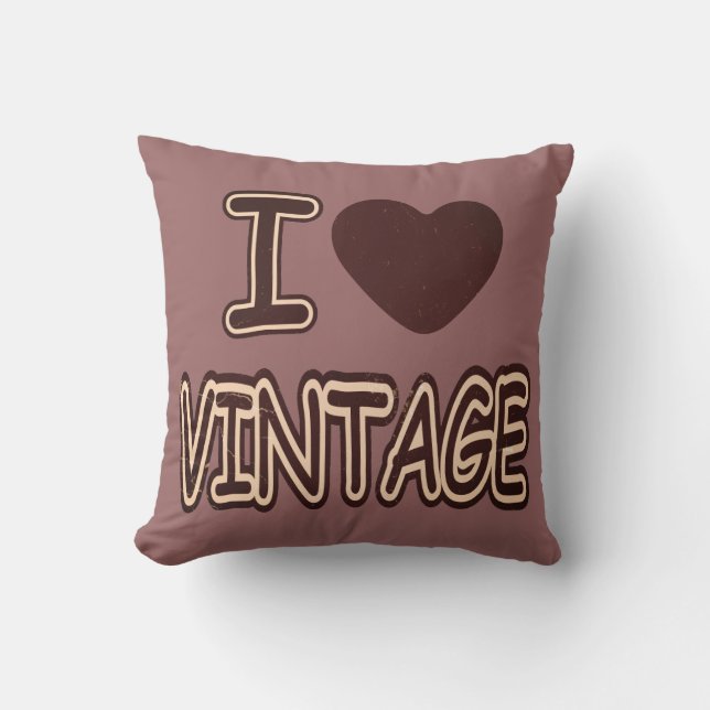 I Heart Vintage Pillow (Front)