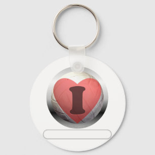I heart Volleyball- add your words Key Ring