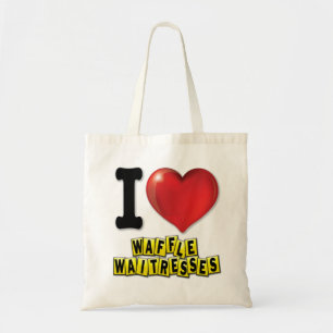I Heart Waffle Waitresses Tote Bag