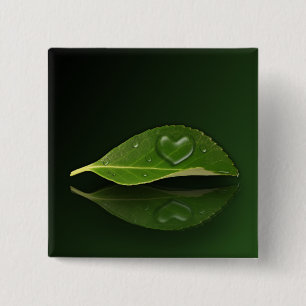 I heart Water Drops - Button