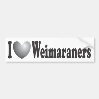 I Heart Weimaraners - Bumper Sticker