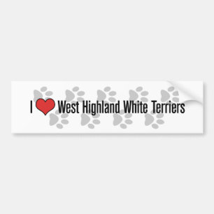 I (heart) West Highland White Terriers Bumper Sticker