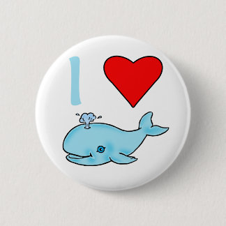 I Heart Whales Products 6 Cm Round Badge