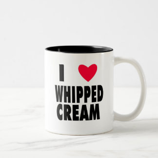 i heart WHIPPED CREAM Two-Tone Coffee Mug