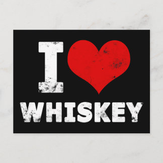 I Heart Whiskey Postcard