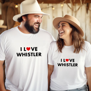 I Heart Whistler I Love Whistler Modern Text T-Shirt