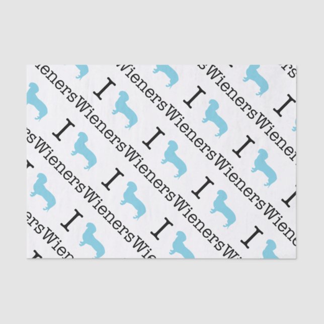 I Heart Wieners Tissue Paper (Front)