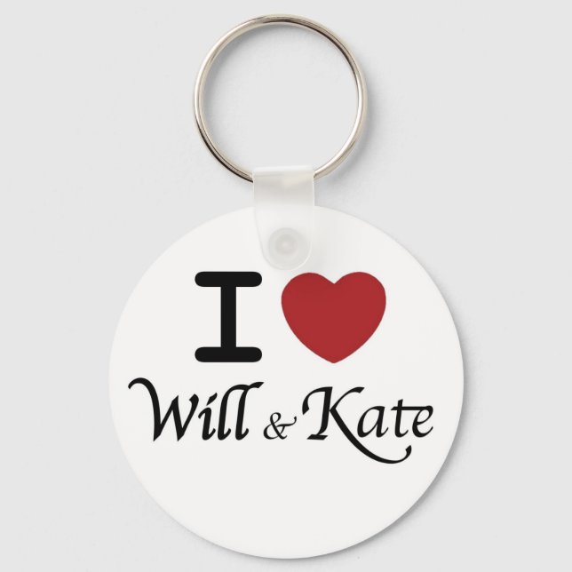 I heart Will and Kate Keychain (Front)