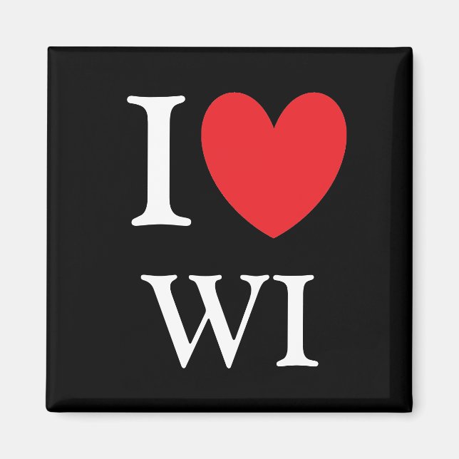 I Heart Wisconsin Magnet (Front)