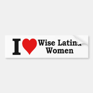 I (heart) Wise Latina Women Bumper Sticker