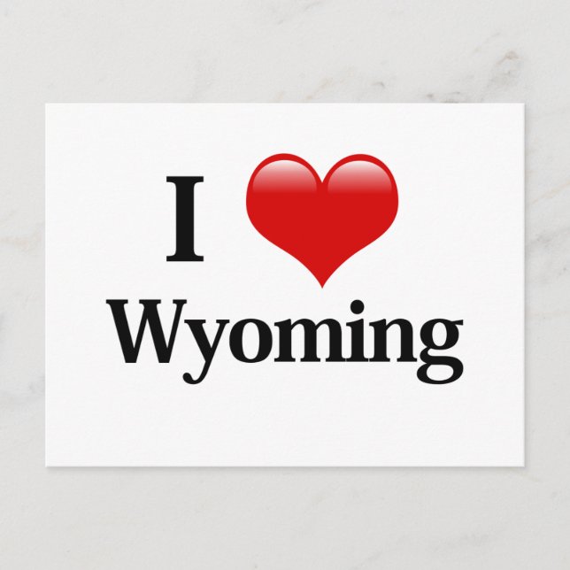 I Heart Wyoming Postcard (Front)