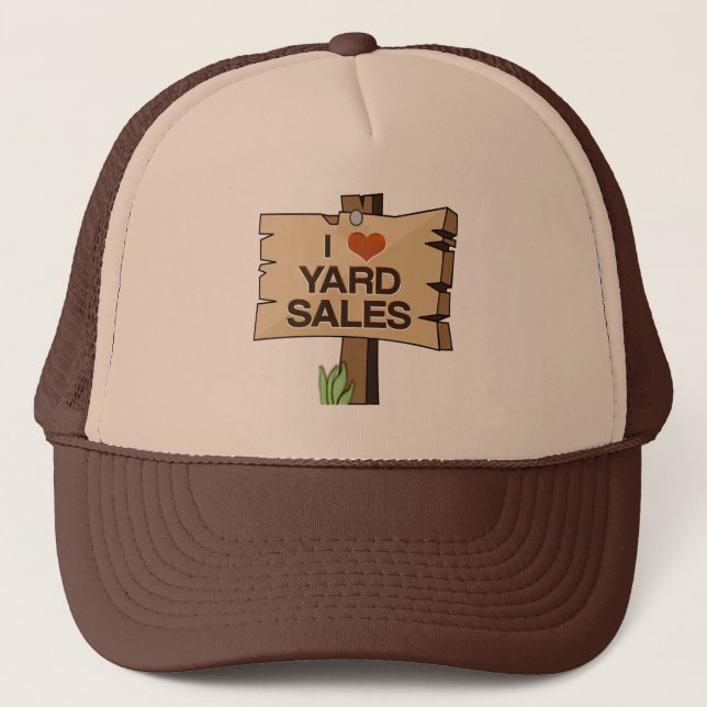 I Heart Yard Sales Trucker Hat (Front)