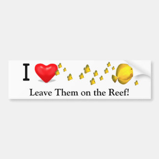 I 'Heart' Yellow Tangs Bumper Sticker