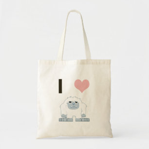 I heart yeti tote bag