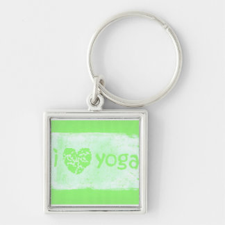 "i heart yoga" Keyring in Green