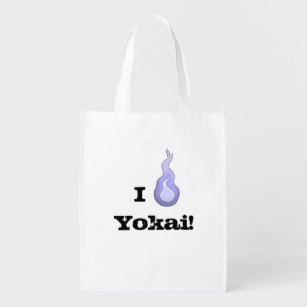 I Heart Yokai! Japanese Monster Fan's Reusable Grocery Bag