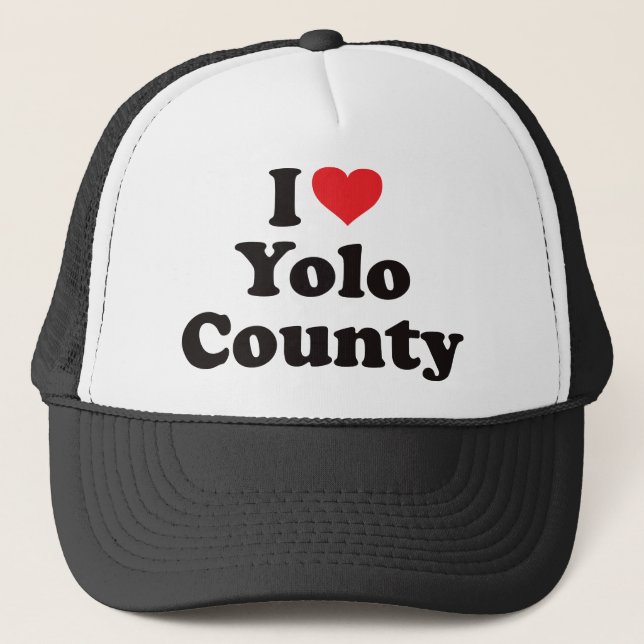 I Heart Yolo County Trucker Hat (Front)