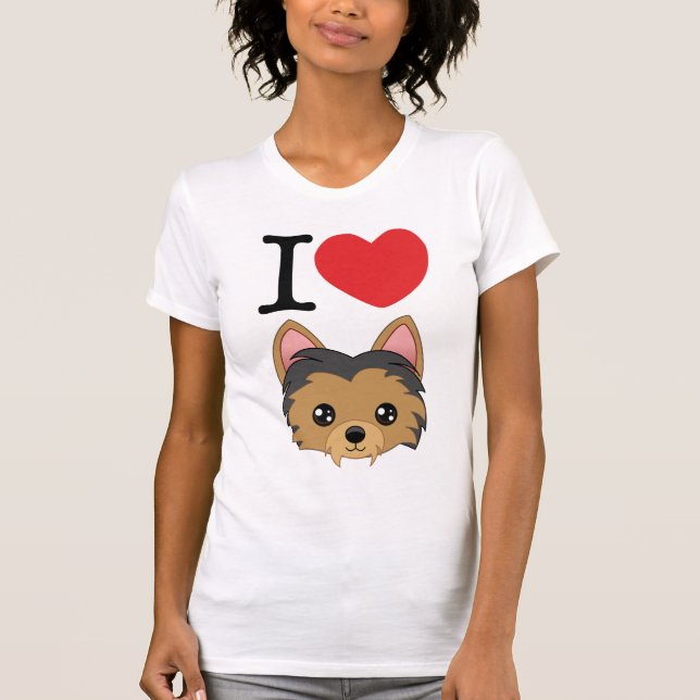 I Heart Yorkshire Terriers T-Shirt (Front)