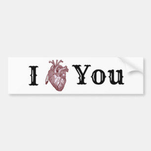 I Heart You Bumper Sticker