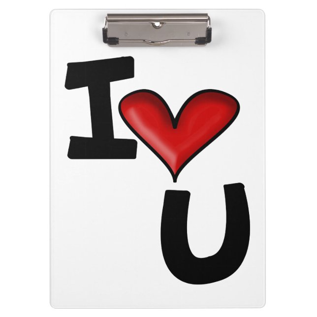 I heart you clipboard (Front)