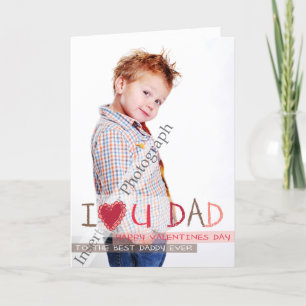 I heart you DAD Card