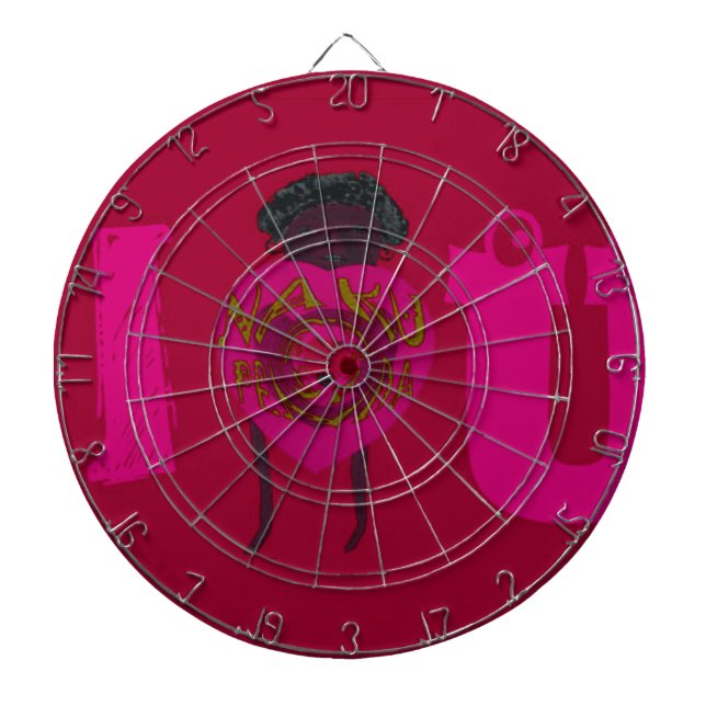 I Heart You Nakupenda Sana Happy Valentine's Day  Dartboard (Front)