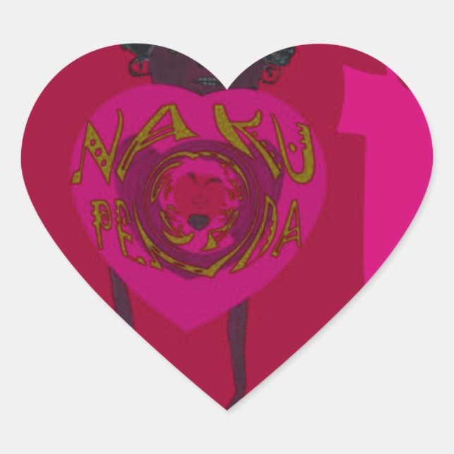 I Heart You Nakupenda Sana Happy Valentine's Day  Heart Sticker (Front)