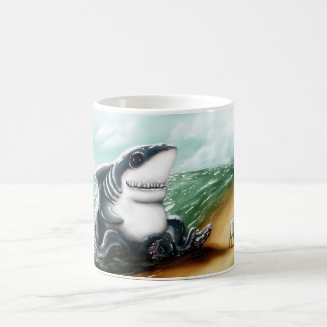 I heart you Sharktopus Coffee Mug (Center)