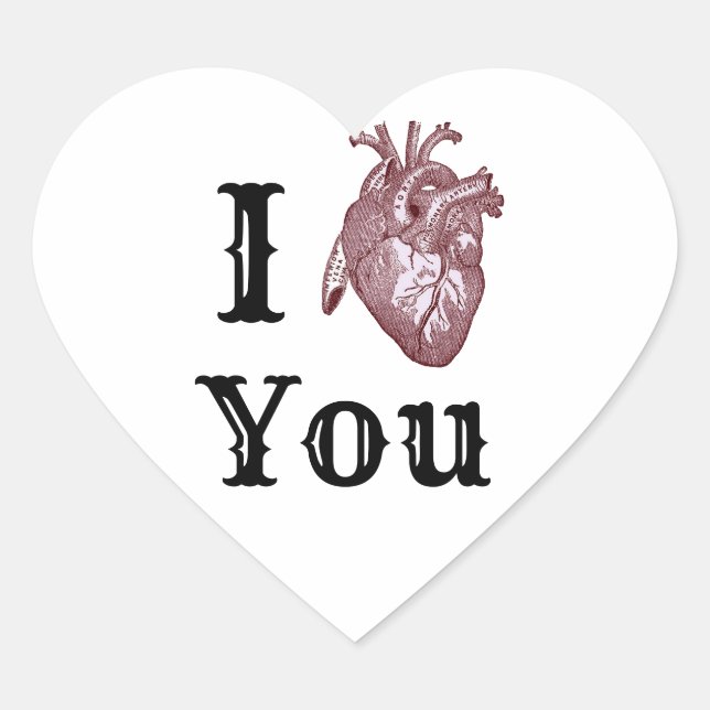 I Heart You Sticker (Front)