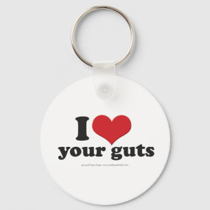 I heart your guts key ring