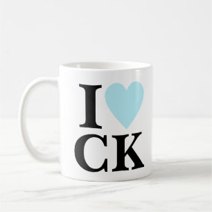 I Heart Your Initials   Fun Custom Monogram Coffee Mug